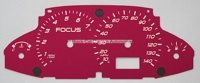 Ford Focus Pearl Red Gauge Face